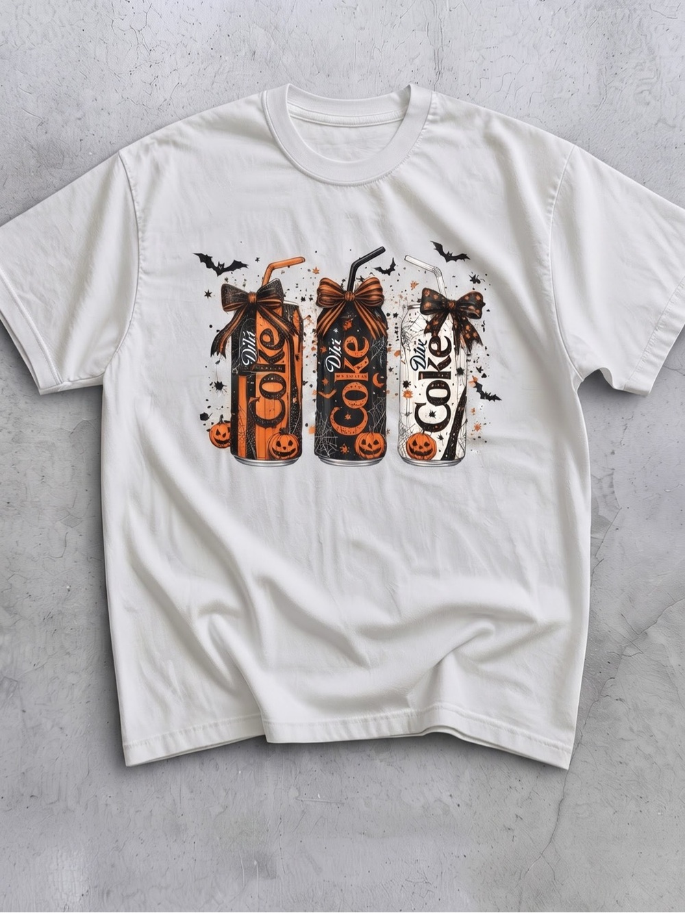 Diet Coke Pumpkin Spooky Halloween
Season Graphic Tee - White